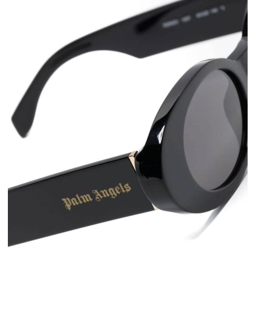 Palm Angels Gray Gilroy Oval-frame Sunglasses