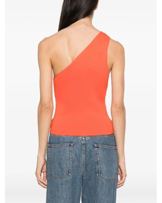 Cult Gaia Orange Anouk One-Shoulder Top