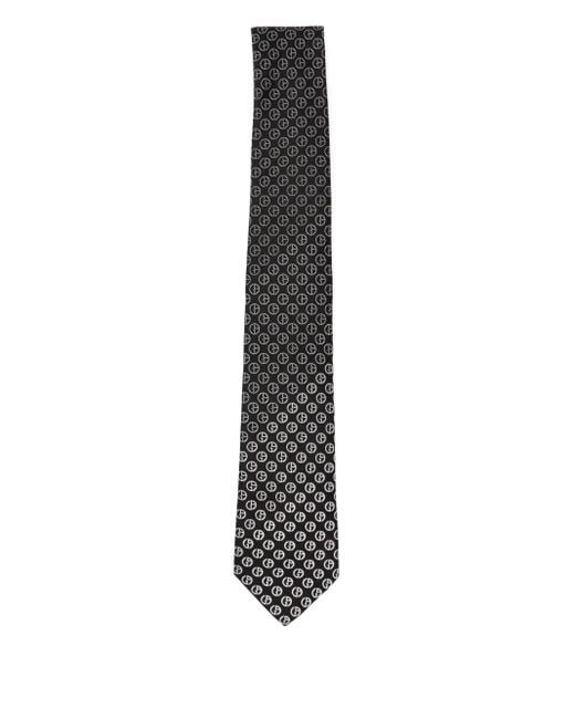 Corbata con monograma Giorgio Armani de hombre de color White