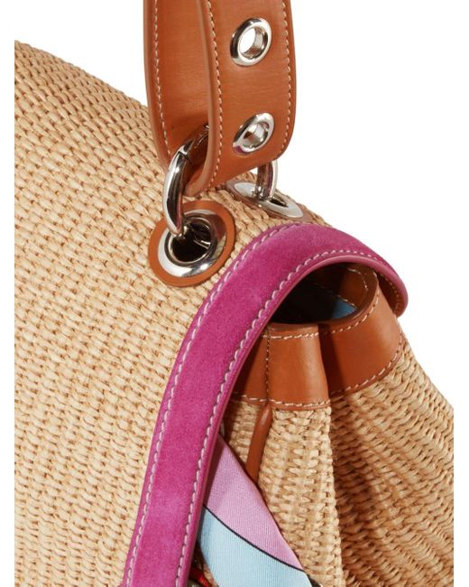 Emilio Pucci Pink Tressage Woven Tote Bag