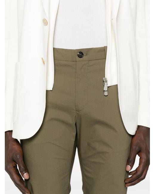 Incotex Green Elastic-Band Chinos for men