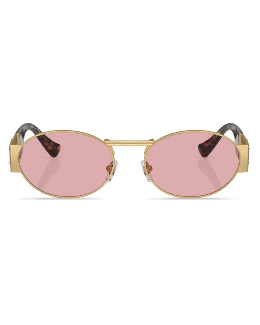 Versace Pink Medusa Round Sunglasses