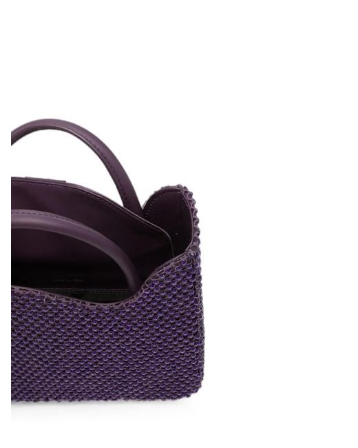 Le Silla Blue Ivy Crystal-Embellished Wave-Edge Tote Bag