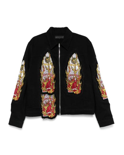 Who Decides War Black Flame Glass Jacket for men