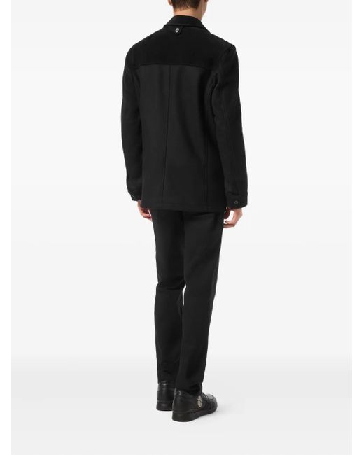 Billionaire Black Zip-Up Jacket for men