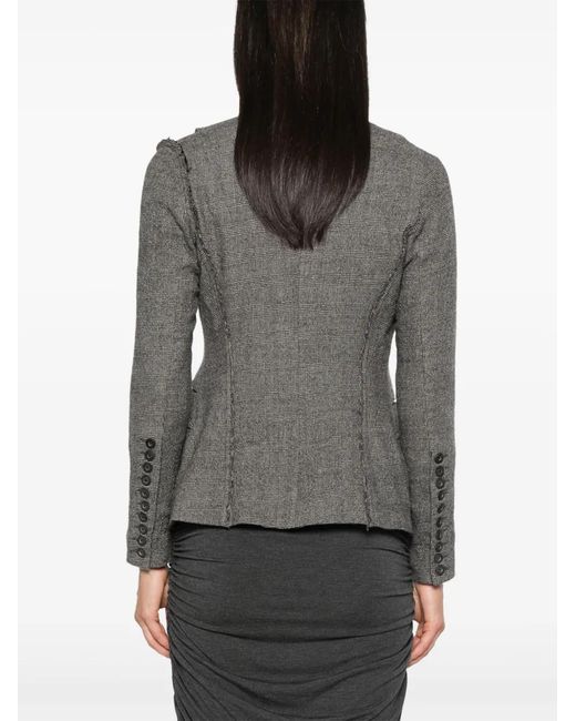 Marc Le Bihan Gray Prince Of Wales-Pattern Blazer