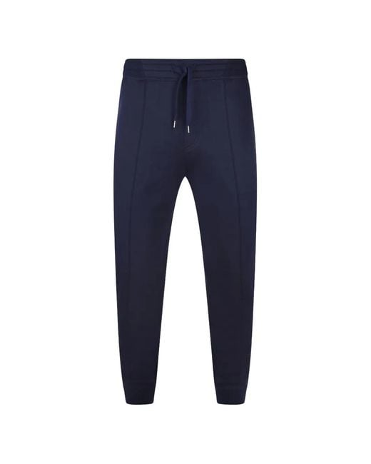 Brunello Cucinelli Blue Drawstring Panelled Track Pants for men
