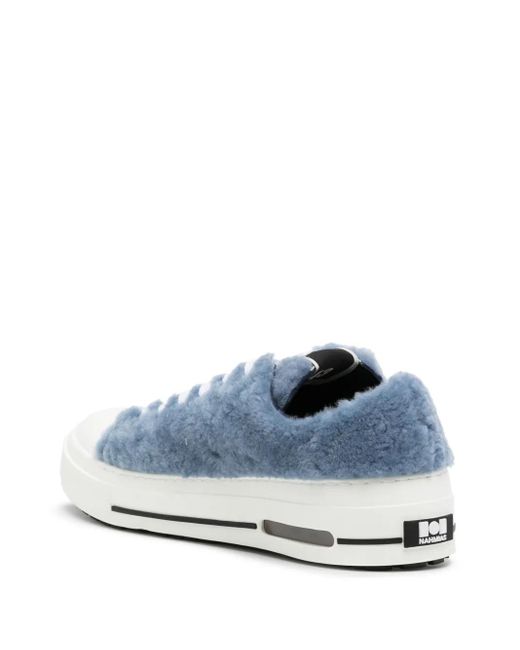 NAHMIAS Blue Five-O Logo-Patch Sneakers for men