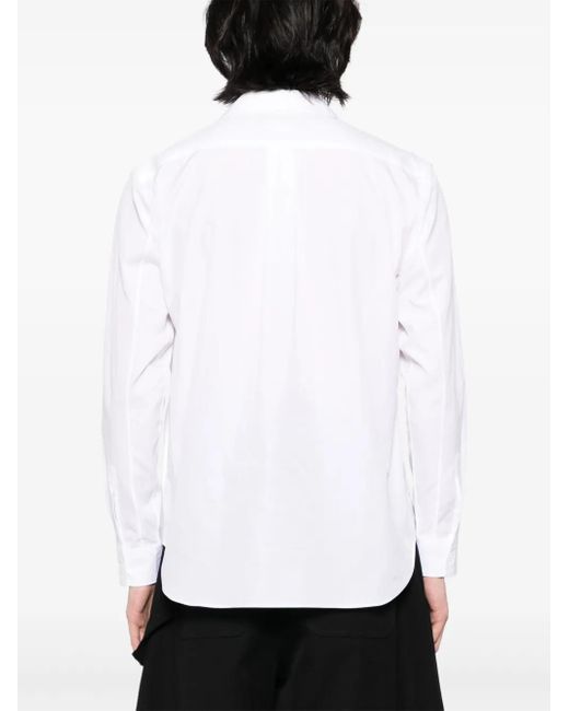 COMME DES GARÇON BLACK ピーターパンカラー シャツ White