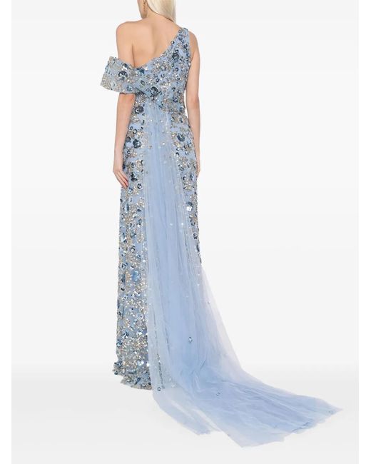 Saiid Kobeisy Blue Off-Shoulder And One Shoulder Strap Dress