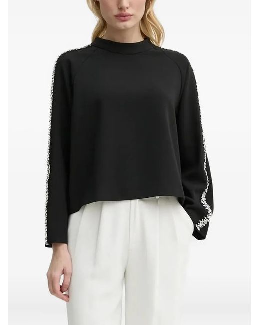 Ba&sh Black Scotty Crystal-Embellished Sweatshirt