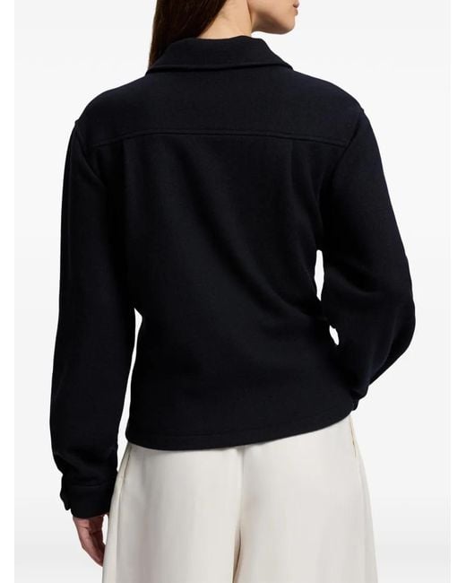 Ralph Lauren Blue Lace-Up Collared Sweatshirt