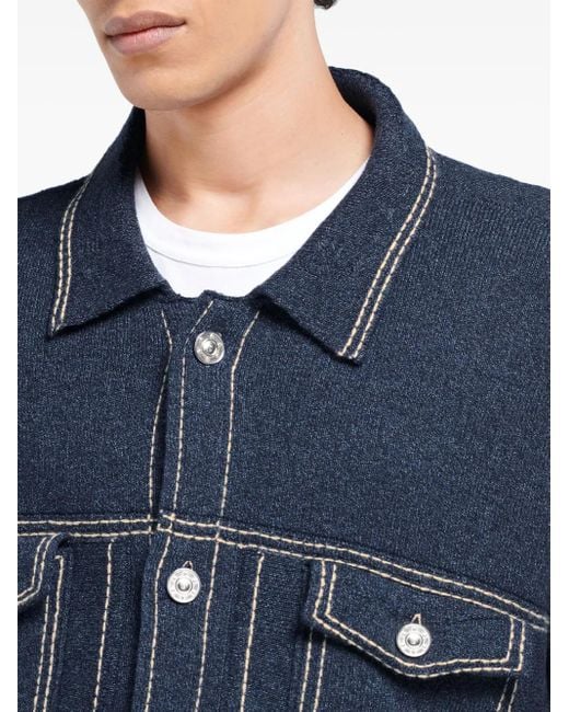 Barrie Blue Oversized Denim Jacket for men