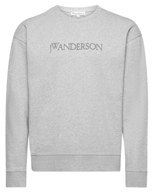 JW Anderson メンズ グレー ロゴ スウェットシャツ