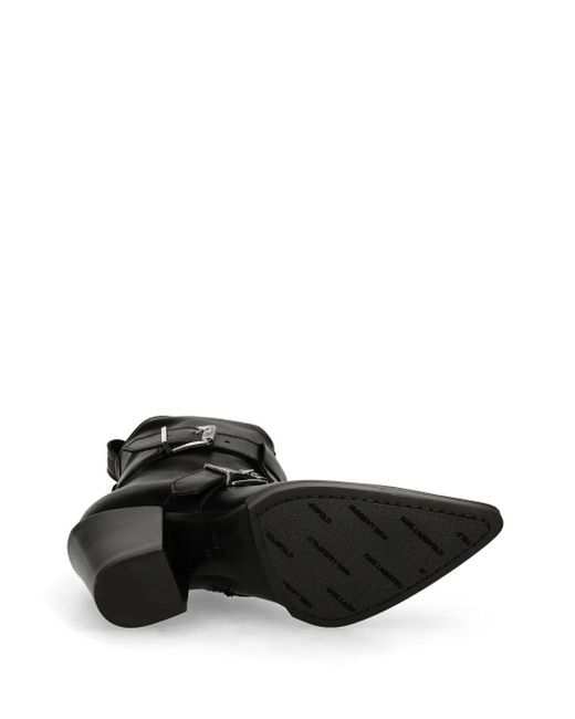 Karl Lagerfeld Black 70Mm Kowboy Boots