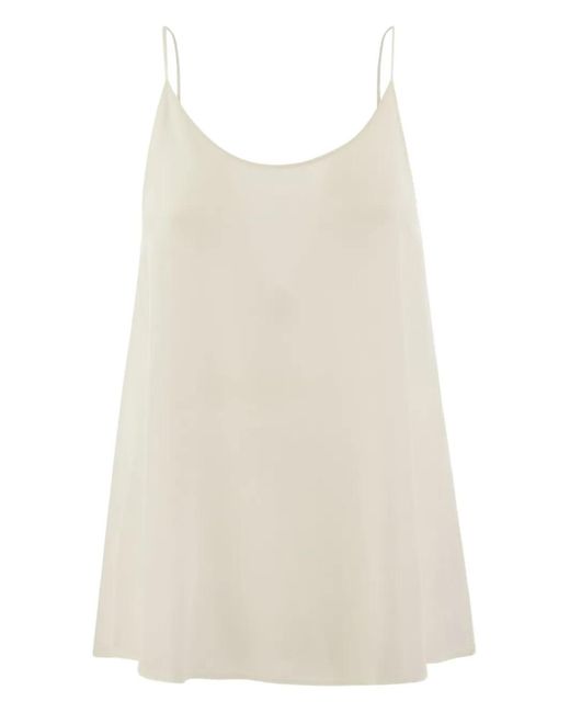Antonelli Natural Shoulder-Strap U-Neck Top
