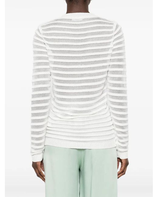 Fabiana Filippi White Sequin-Embellishment Sweater