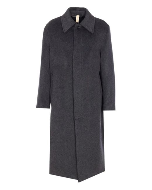 sunflower Gray Winter Button-Fastening Pocket Coat for men