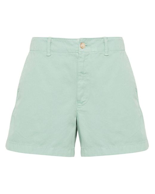 Logo-embroidered cotton shorts di Polo Ralph Lauren in Green