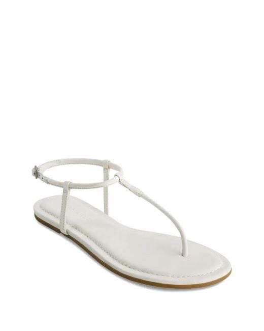 Bernardo White Hercu Leather Sandals
