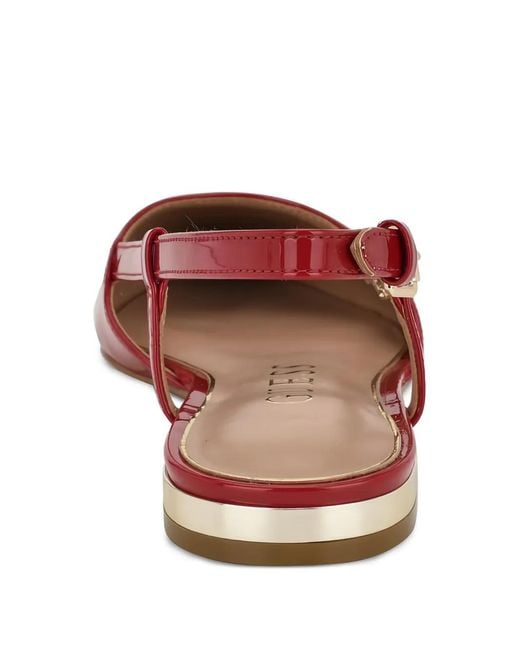 Guess Red Leather Slingback Ballet Flats