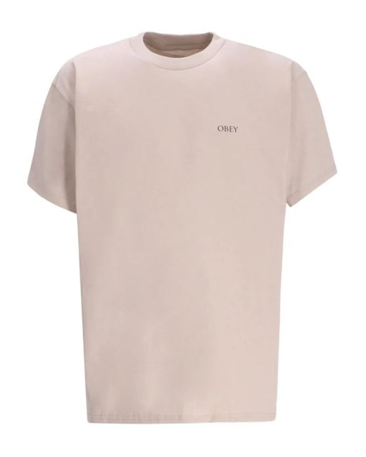 Obey Natural Print T-Shirt for men