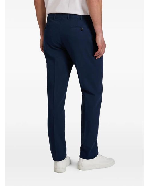 Slowear Blue Pleated Tapered Trousers for men