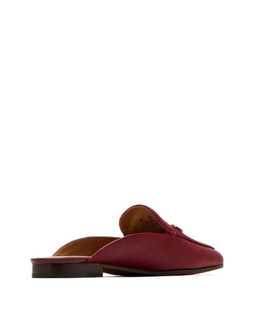 Sam Edelman Red Linnie Horsebit Leather Mules