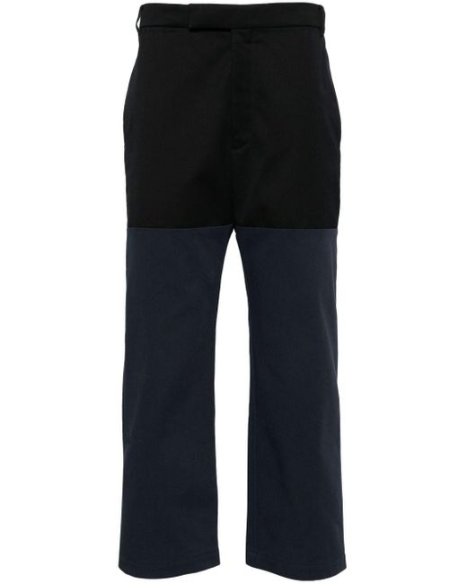 Thom Browne Black Unconstructed Combo Straight-leg Trousers - Men's - Cotton for men