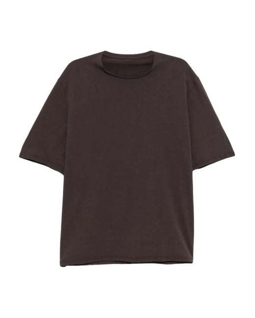 DEVOA Black Cotton T-Shirt for men