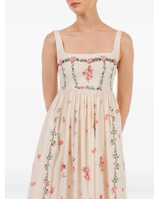 Agua Bendita White Barbara Cauca Embroidered A-Line Dress