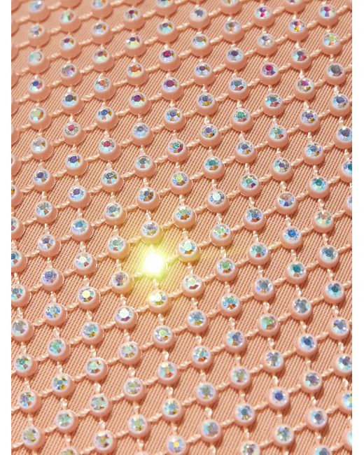 Santa Brands White Crystal-Embellished Midi Skirt