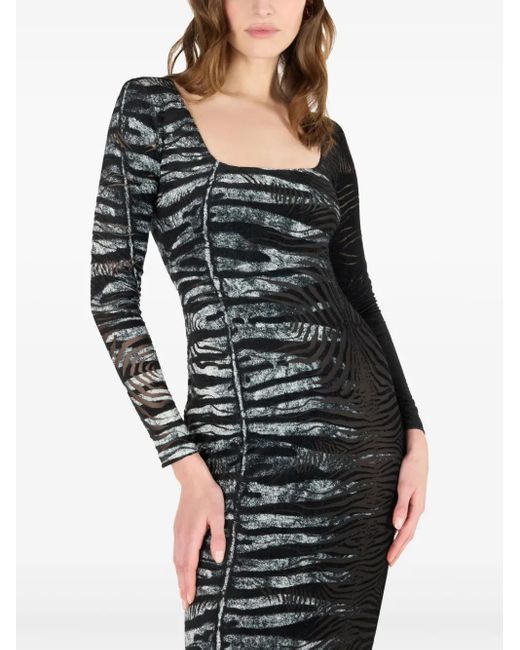 Roberto Cavalli ゼブラプリント ミニドレス Black