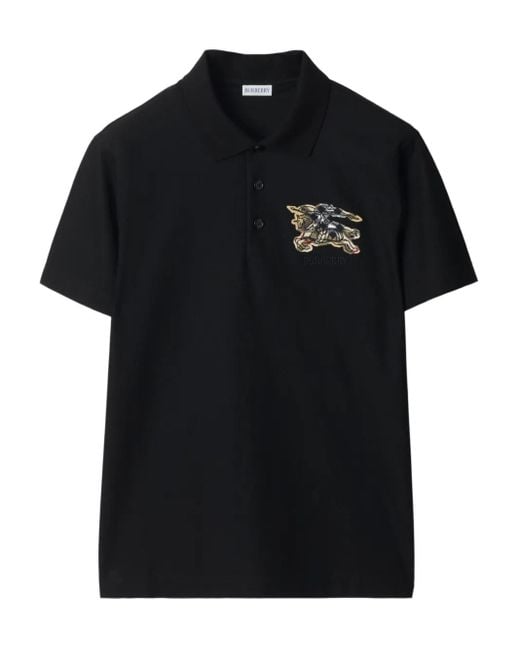 Burberry Black Evan Ekd Polo for men
