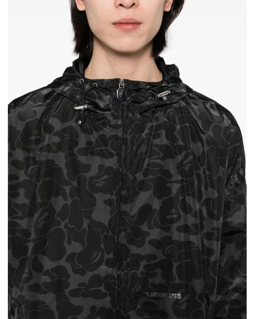 A Bathing Ape Black Abc Camo Lightweight Jacket for men
