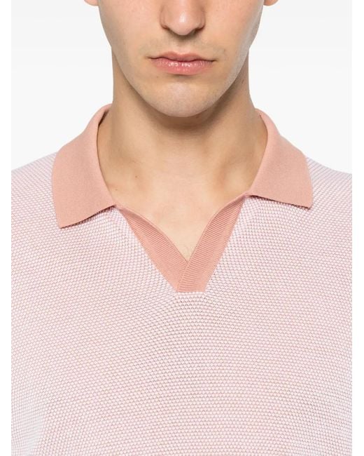 Gran Sasso Pink Fine-Knit Short-Sleeve T-Shirt for men