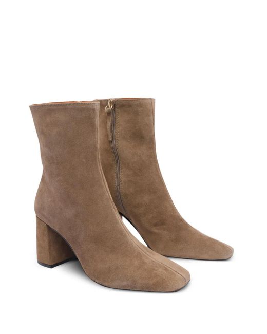 Angel Alarcon Brown 75Mm Suede Block-Heel Boots