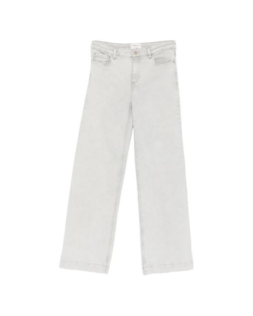MAISON 123 White Lisa Wide-Leg Jeans