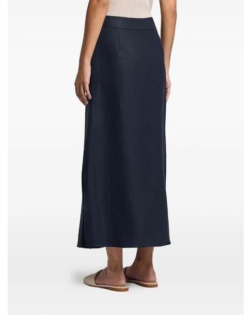 Peserico Blue Tube Midi Skirt