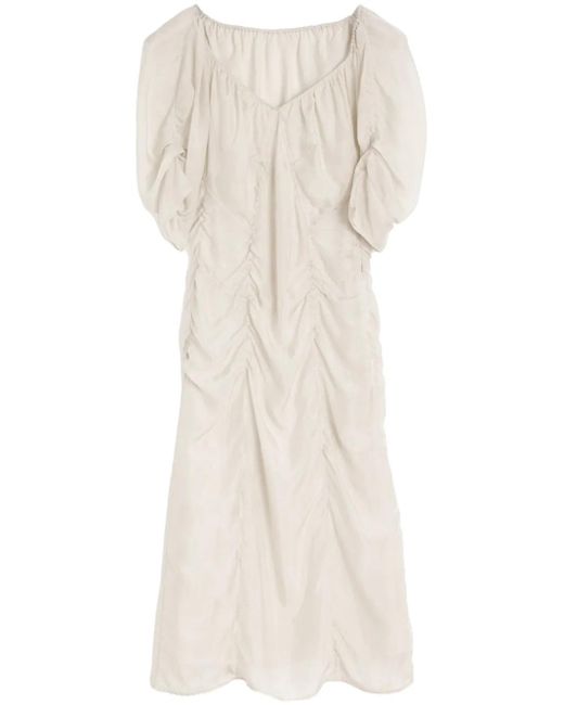 Lemaire Natural Chiffon Midi Dress