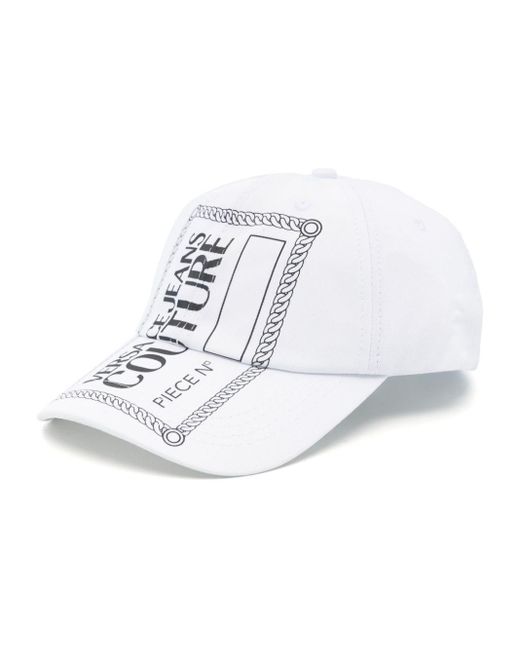 Versace White Logo-print Baseball Cap