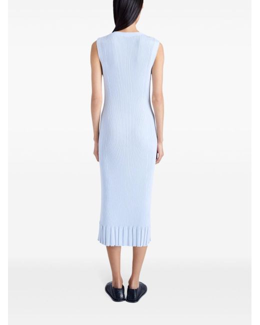 Proenza Schouler White Ribbed-knit Maxi Dress