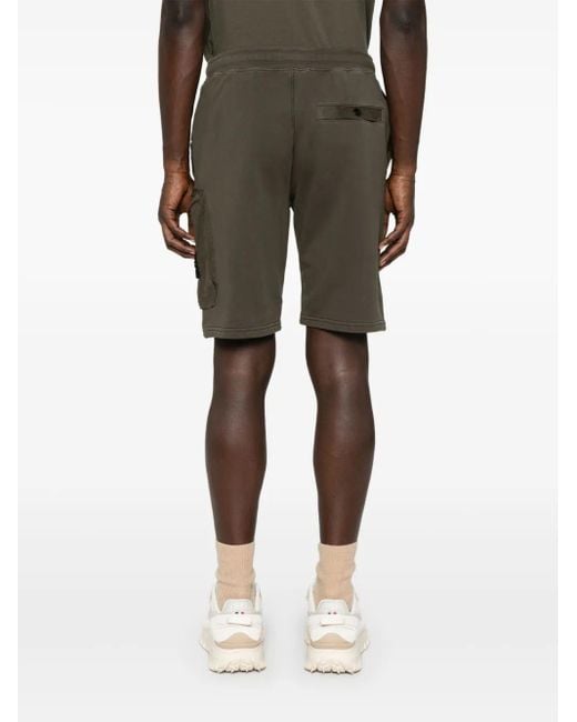 メンズ Stone Island コンパスバッジ ショートパンツ Green