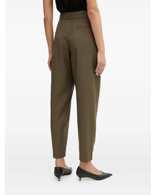 ARMANI EXCHANGE Black Pleated-Front Trousers