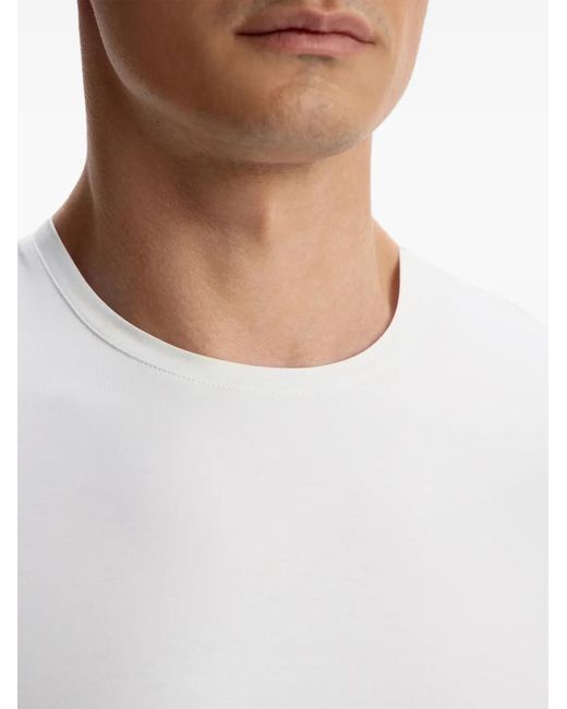 12 STOREEZ White Crew-Neck T-Shirt for men