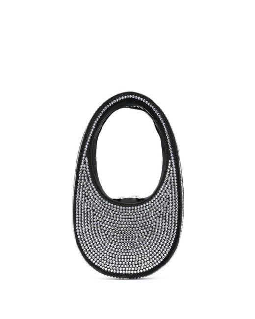 Coperni Black Crystal-embellished Mini Swipe Bag
