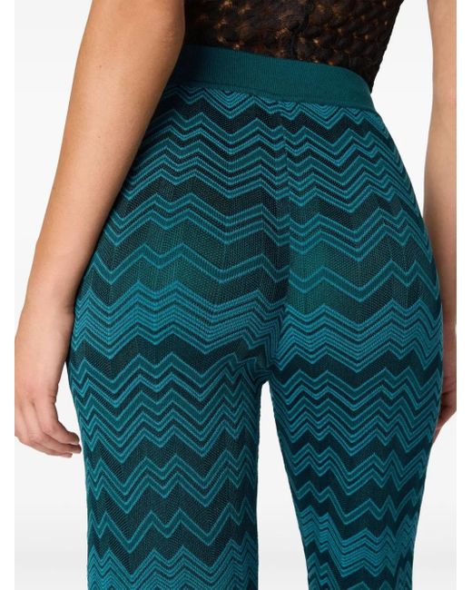 Missoni Green Hose Mit Chevron-Muster
