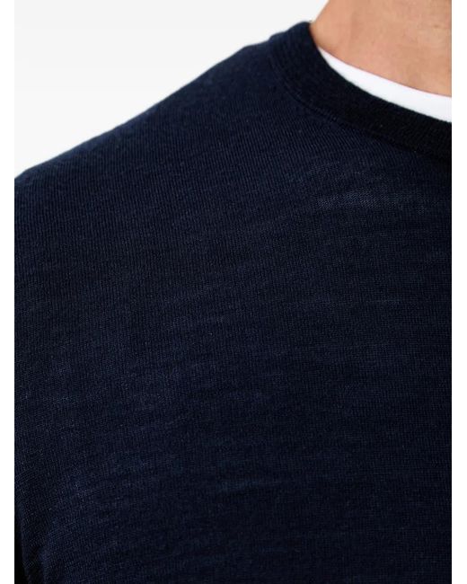 Hackett Blue Long-Sleeve Crew Neck Sweater for men