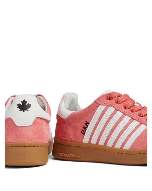 DSquared² Pink Boxer Low-Top Sneakers for men