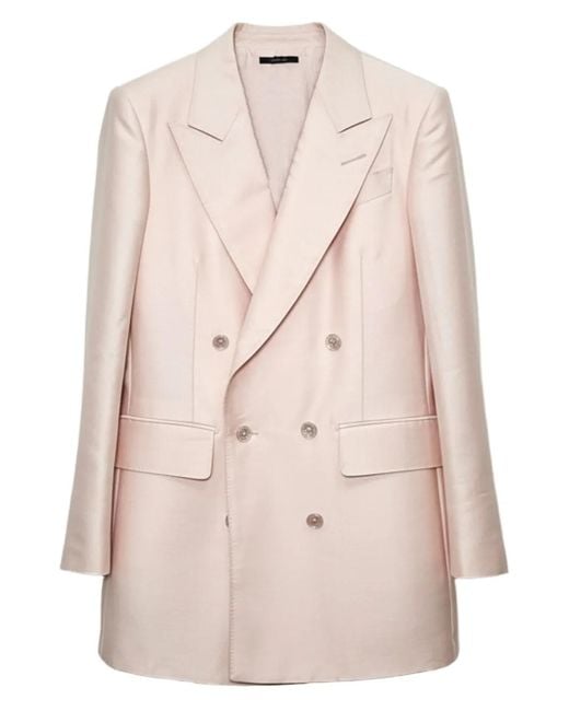 Tom Ford Natural Double-Breasted Blazer for men